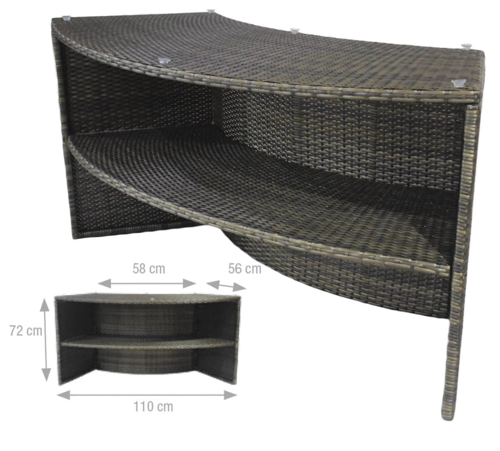 Vasca Idromassaggio da Esterno Semirigida Riscaldata 4 Posti con Mobili Ø156x70 cm NetSpa Vita Nera