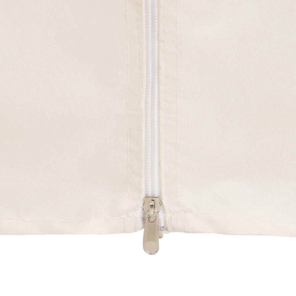Gazebo da giardino Tende in poliestere beige Struttura in metallo Nero Mobili da giardino Resistente ai raggi UV