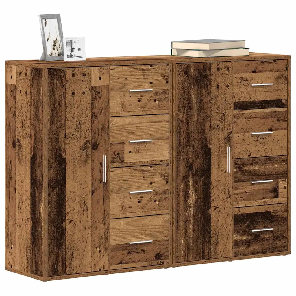 Credenza 2 pcs Legno vecchio 60 x 31 x 84 cm Legno multistrato 3334311