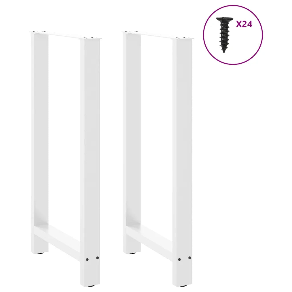 vidaXL Gambe per tavolo da bar bianche 2 pz 60x(110-111) cm in acciaio