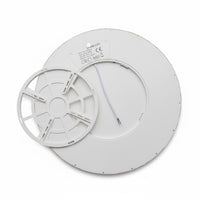 Plafoniera tonda elegante effetto legno design sottile LED 32W CCT IP40 luce soffitto cucina salone ufficio pizzeria 40cm