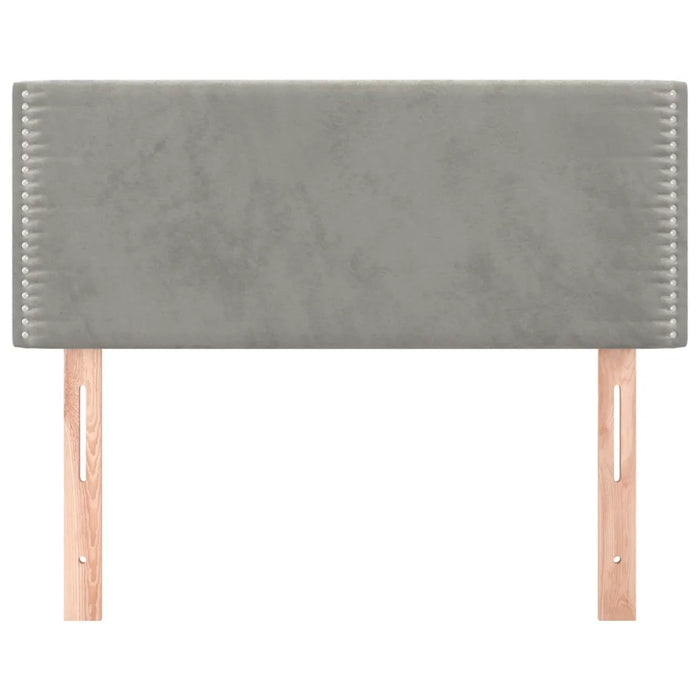 Testiera Grigio Chiaro 100x5x78/88 cm in Velluto