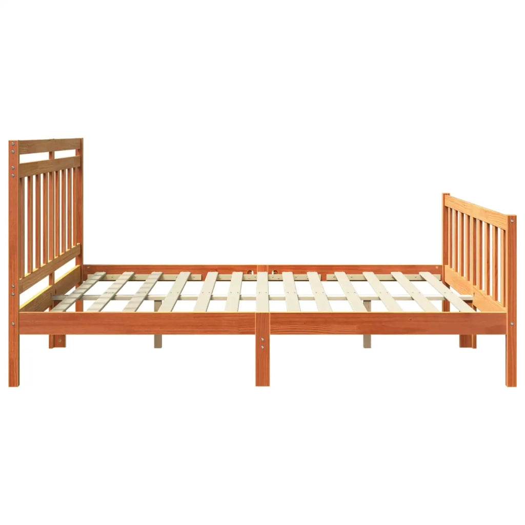 Struttura del letto 2 pcs Marrone cerato 205,5 x 185,5 x 100 cm 3418137