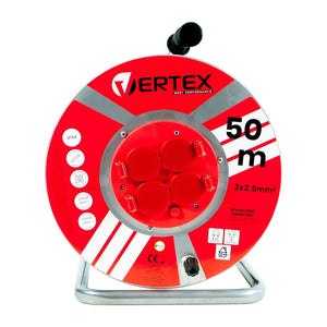 Cavo di prolunga VERTEX PB50METAL 50 m 3x2,5 mm 3000 W IP44 Nero