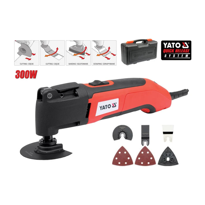 Yato YT-82220 utensile multifunzione oscillante nero, rosso 300 W 22000 OPM