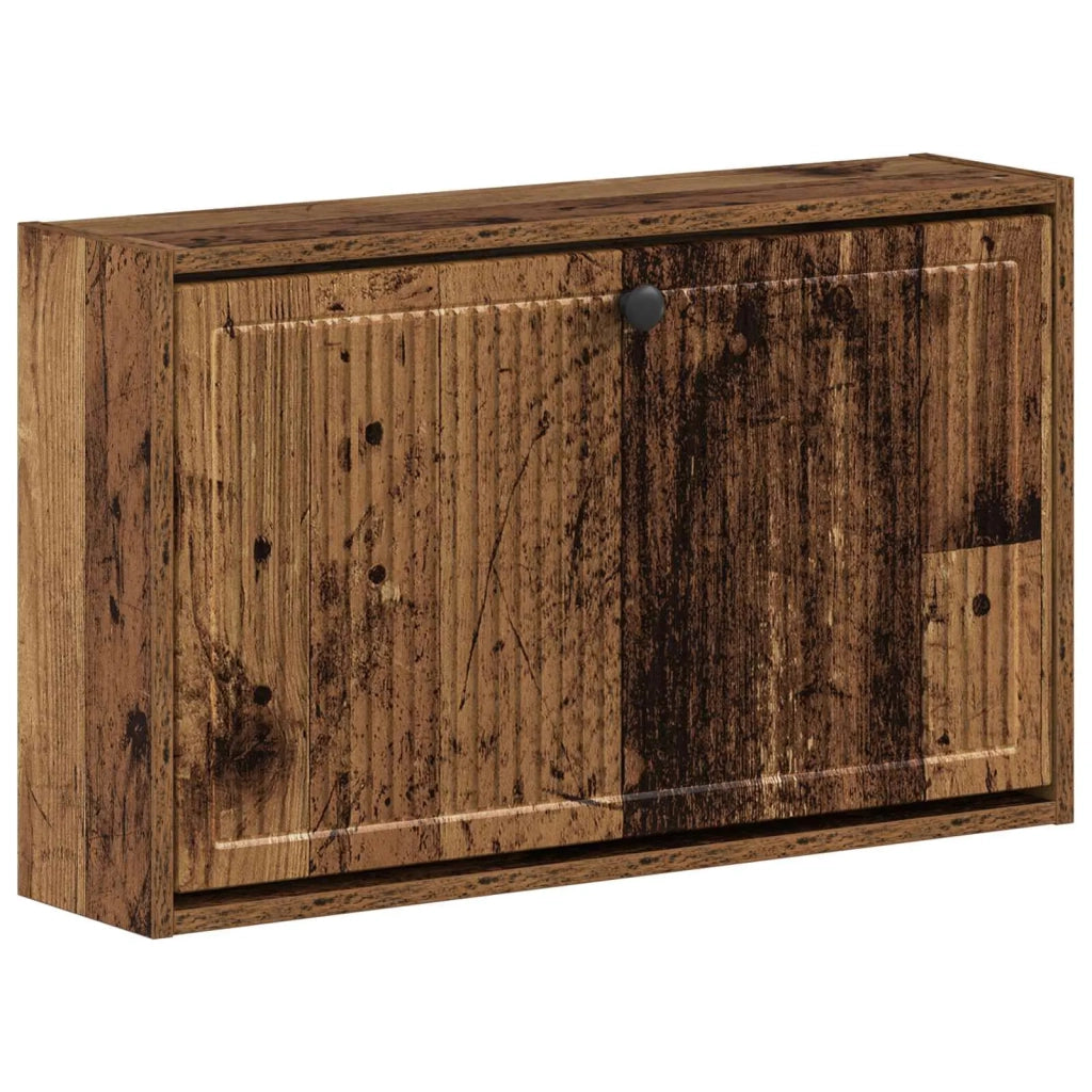 Mobiletto per Scarpe da Muro EDE 71 x 17 x 43 cm Legno antico 895973