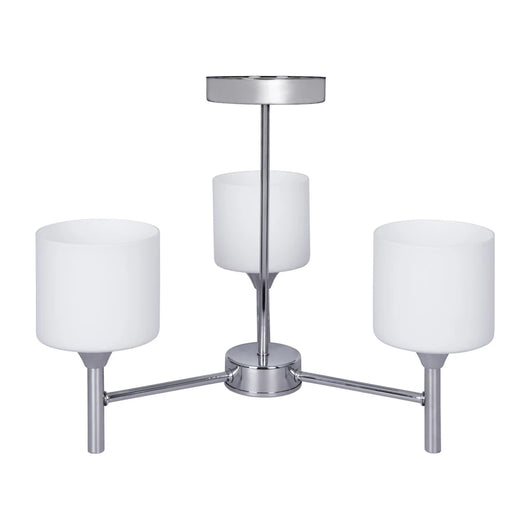 Lampadario a sospensione Activejet Classic MIRA cromato a triplo 3xE27 per soggiorno