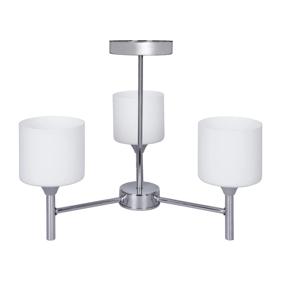 Lampadario a sospensione Activejet Classic MIRA cromato a triplo 3xE27 per soggiorno