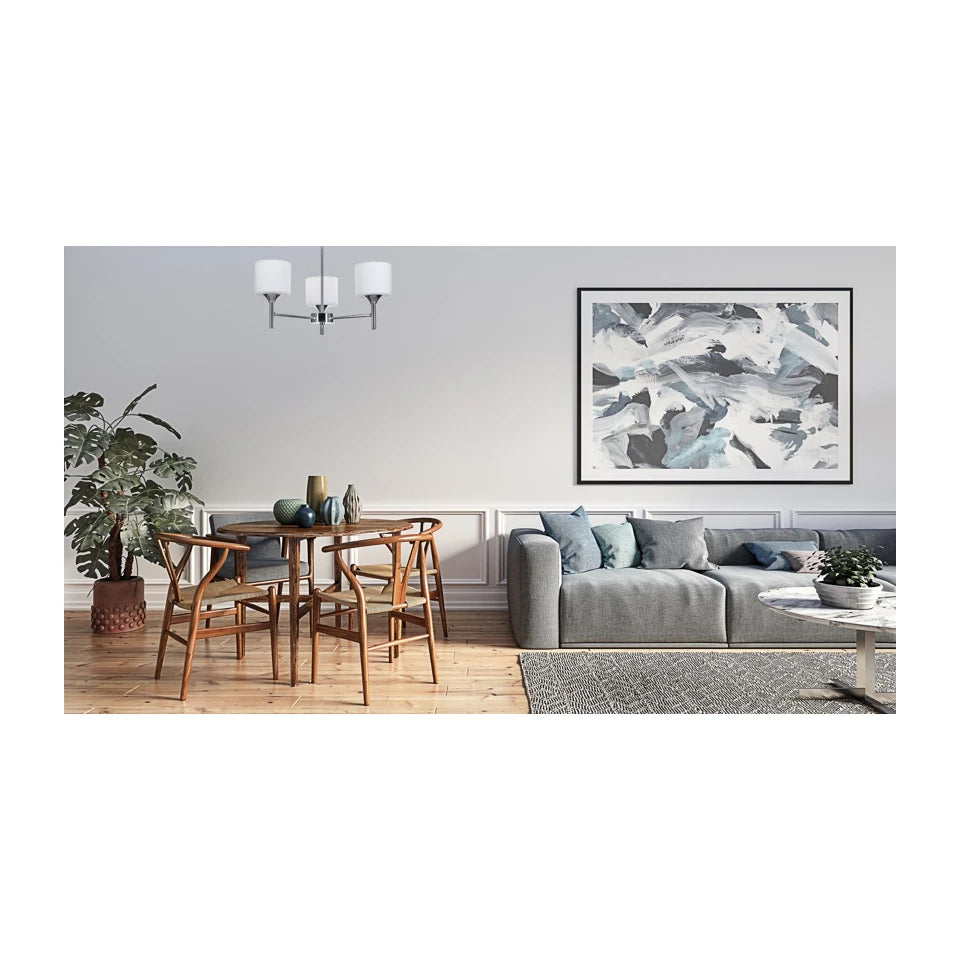 Lampadario a sospensione Activejet Classic MIRA cromato a triplo 3xE27 per soggiorno