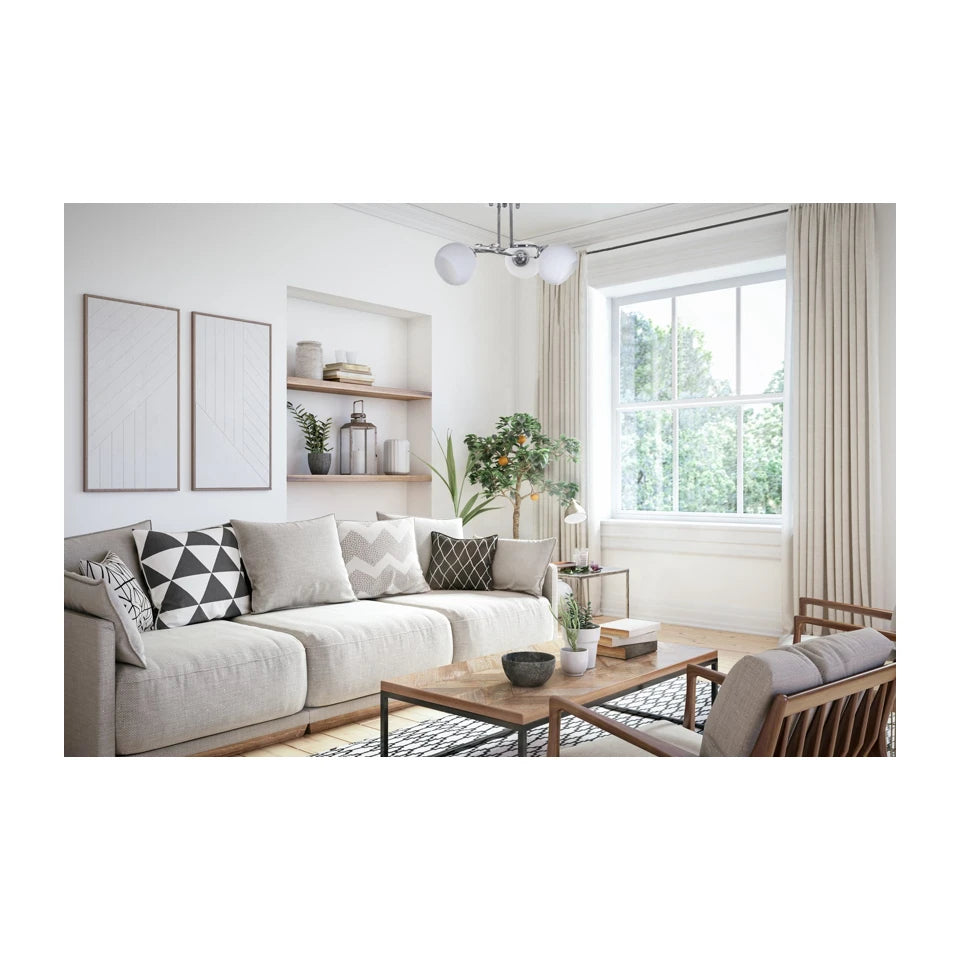 Lampadario a sospensione da soffitto Activejet Classic IRMA in nichel triplo 3xE27 per soggiorno