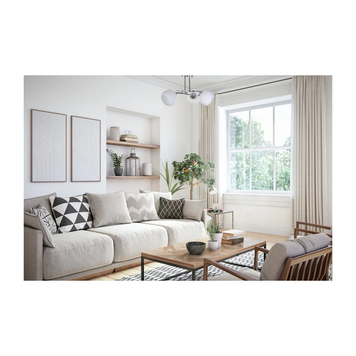 Lampadario a sospensione da soffitto Activejet Classic IRMA in nichel triplo 3xE27 per soggiorno