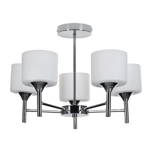 Lampadario a sospensione classico Activejet MIRA Cromato 5xE27 per soggiorno