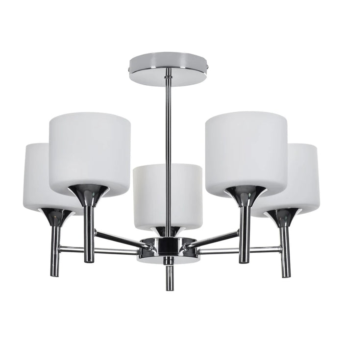 Lampadario a sospensione classico Activejet MIRA Cromato 5xE27 per soggiorno