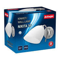 Lampada da parete classica singola Activejet NIKITA in nichel E27 per il soggiorno