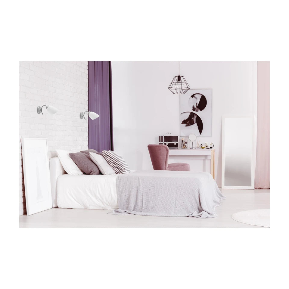 Lampada da parete classica singola Activejet NIKITA in nichel E27 per il soggiorno