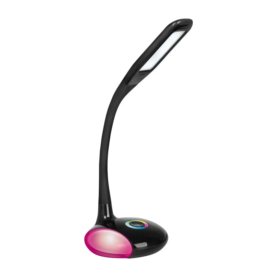 Lampada da scrivania a LED Activejet VENUS NERA con base RGB