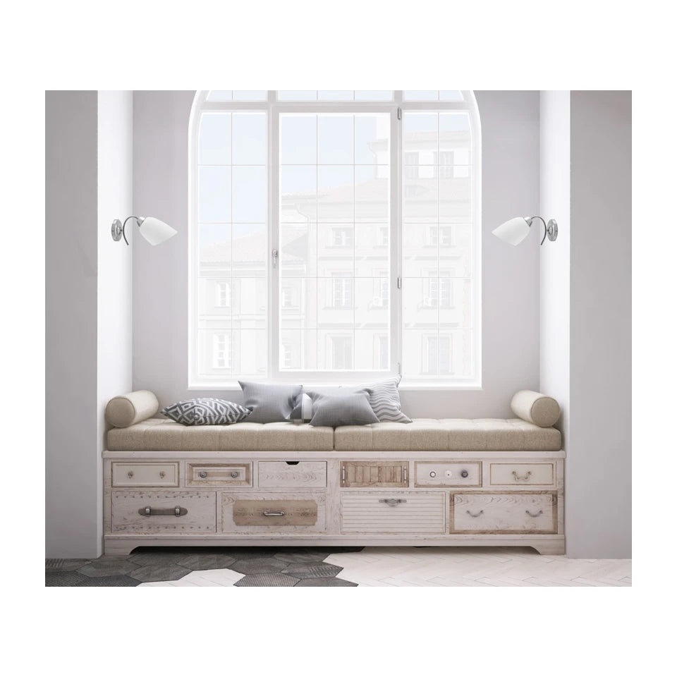 Lampada da parete classica singola Activejet NIKITA in nichel E27 per il soggiorno