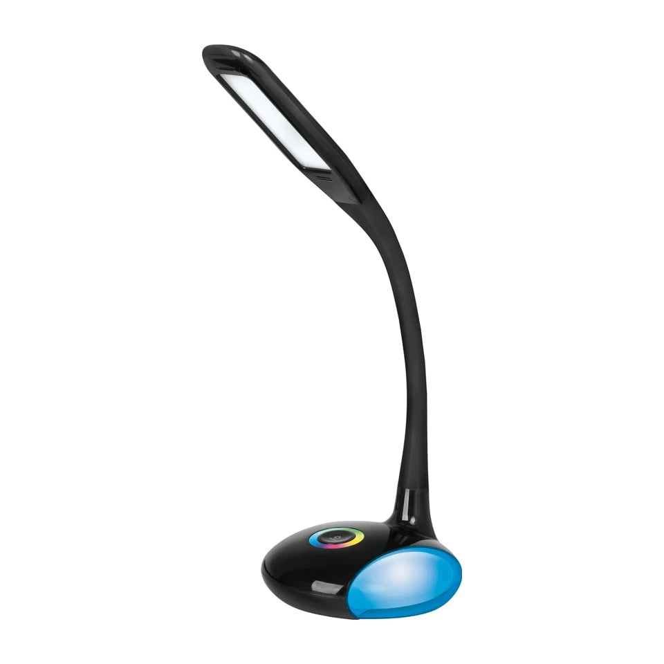 Lampada da scrivania a LED Activejet VENUS NERA con base RGB