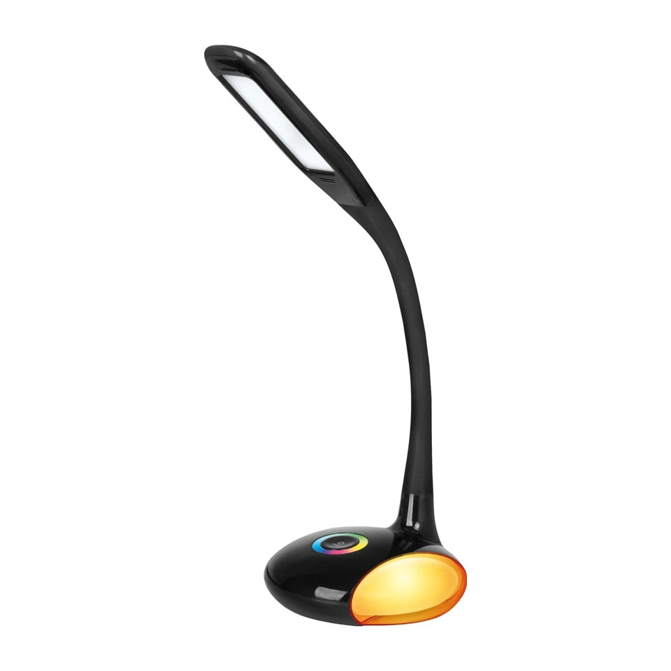 Lampada da scrivania a LED Activejet VENUS NERA con base RGB