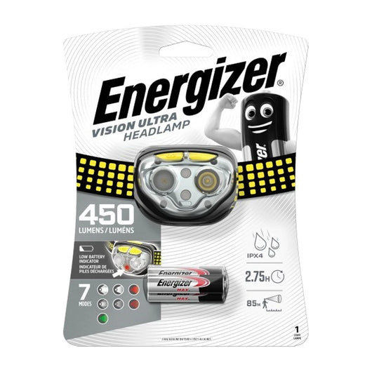 Faro frontale ENERGIZER Vision Ultra 3AA 450 LM, 3 colori di luce