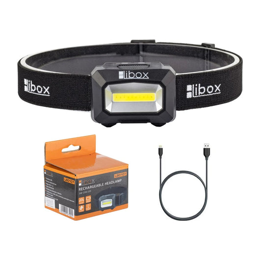 Torcia frontale Libox LB0107 nera a LED