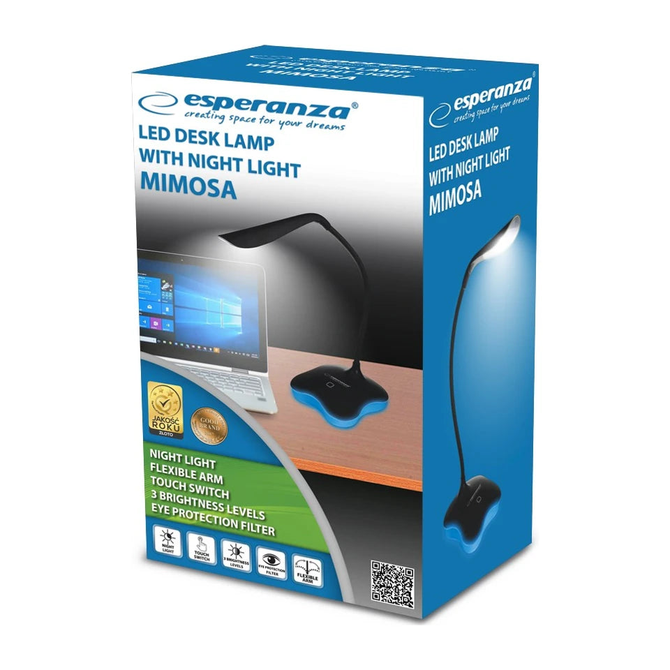 Lampada da scrivania a LED nera Esperanza ELD105K