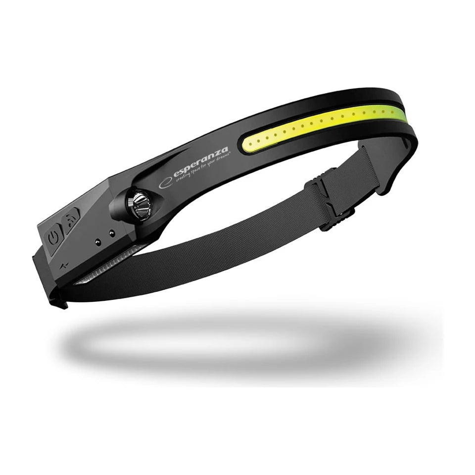 Esperanza EOT067 torcia nera, torcia frontale a LED