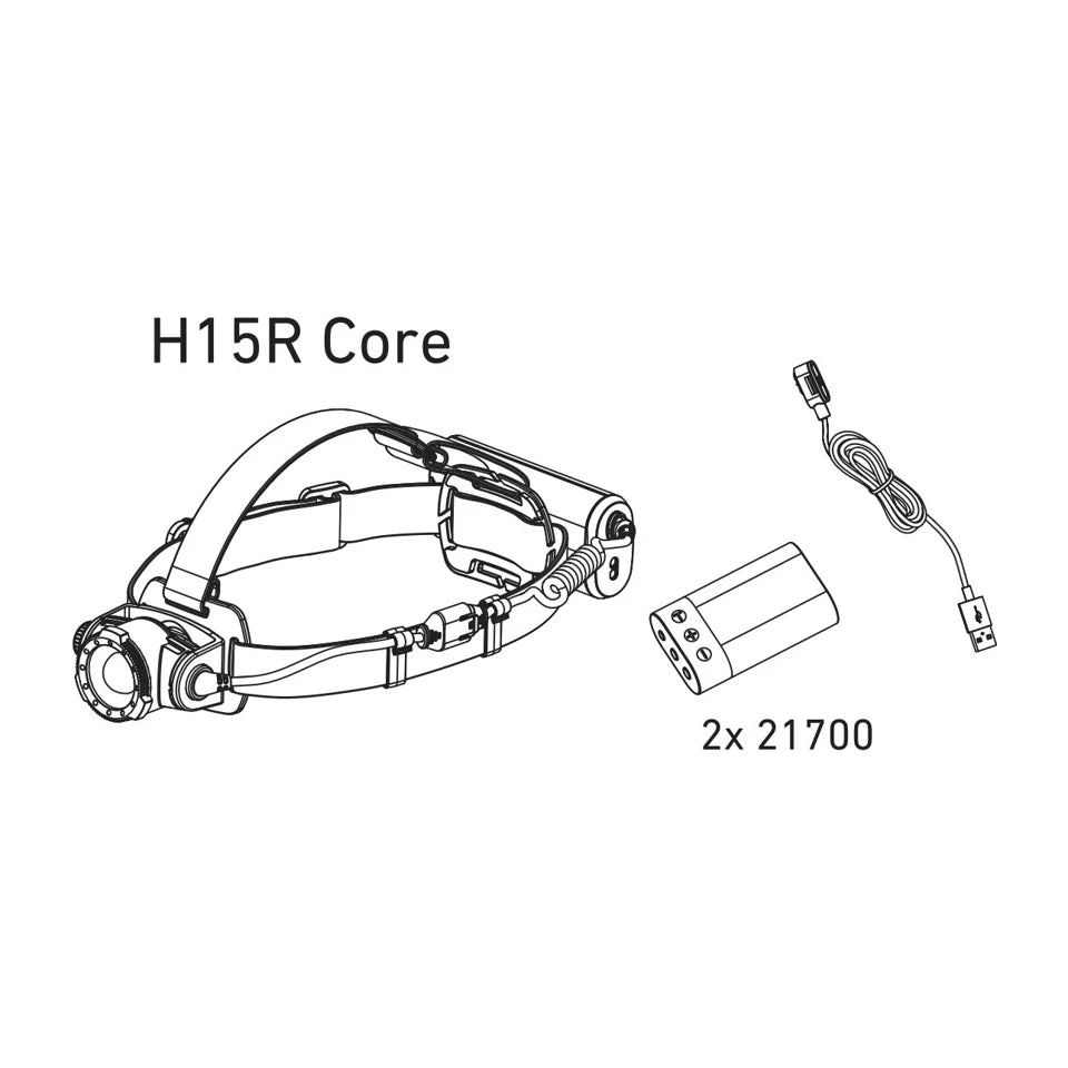 Torcia frontale LEDLENSER H15R CORE nera