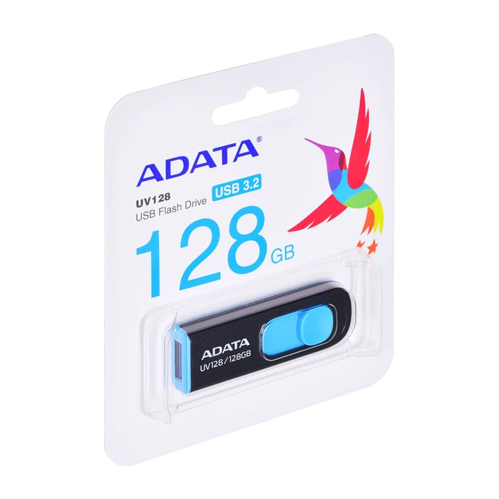 ADATA DashDrive UV128 128GB Chiavetta USB USB Tipo-A 3.2 Gen 1 (3.1 Gen 1) Nero, Blu