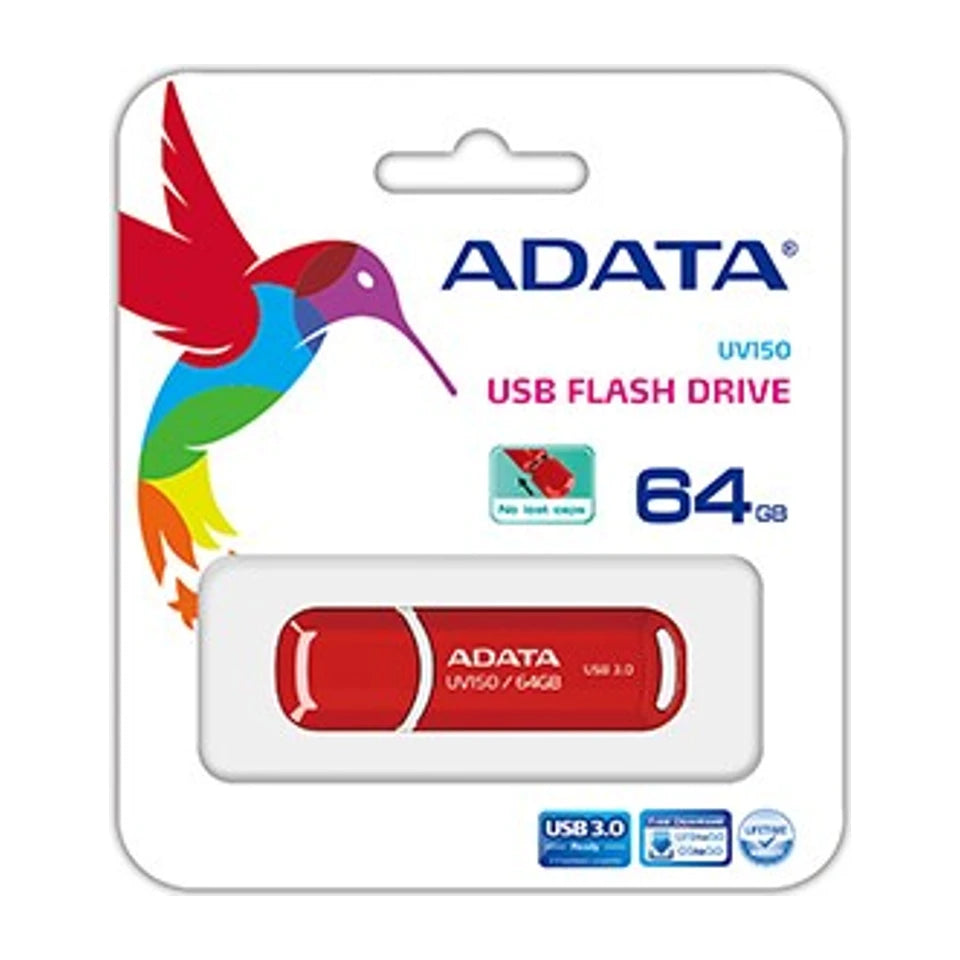 ADATA 64GB DashDrive UV150 Chiavetta USB USB Tipo-A 3.2 Gen 1 (3.1 Gen 1) Rosso