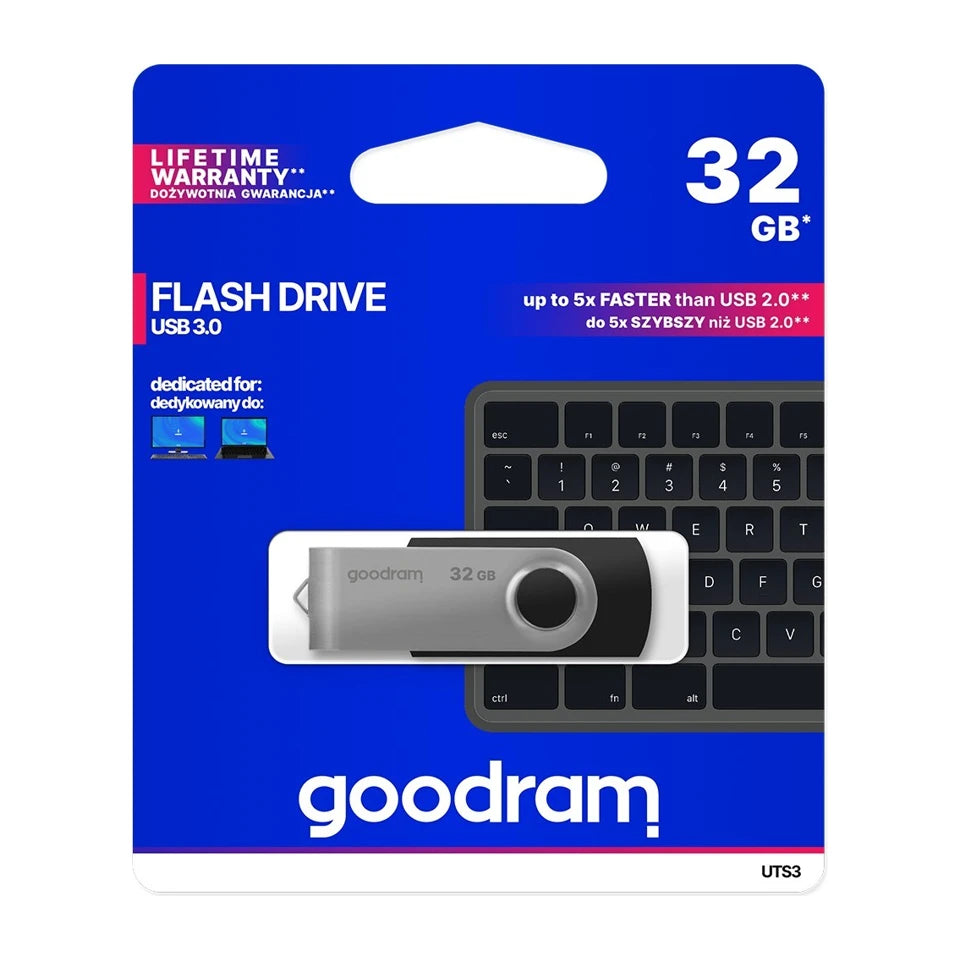 Chiavetta USB Goodram UTS3 da 32 GB USB Tipo-A 3.2 Gen 1 (3.1 Gen 1) nera
