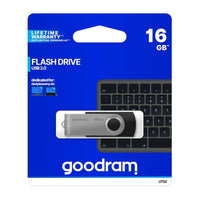 Chiavetta USB Goodram UTS2 da 16 GB USB Tipo-A 2.0 Nero, Argento