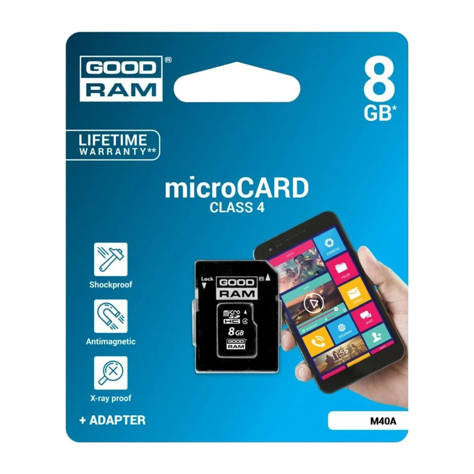 Goodram M40A 8 GB MicroSDHC UHS-I Classe 4