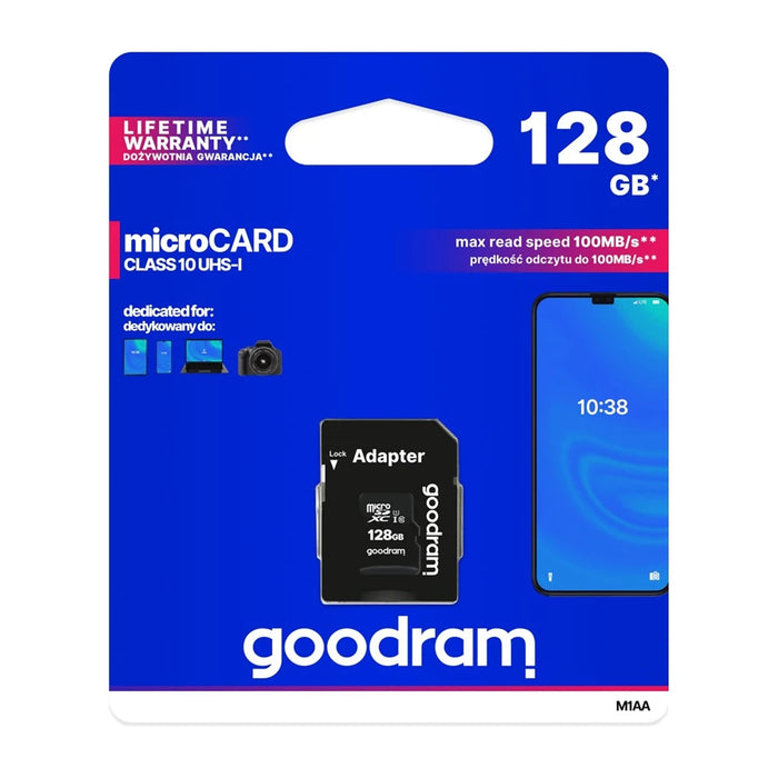 Scheda di memoria Goodram M1AA-1280R12 128 GB MicroSDXC Classe 10 UHS-I