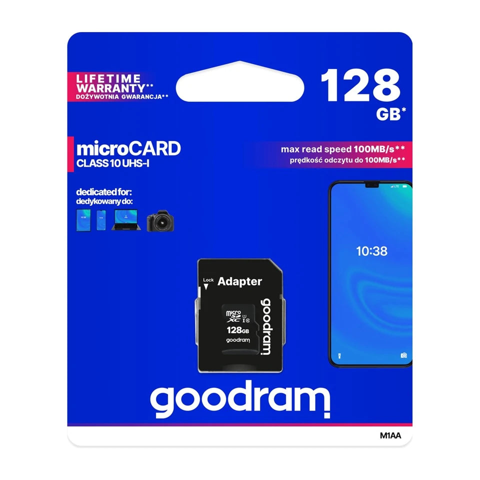 Scheda di memoria Goodram M1AA-1280R12 128 GB MicroSDXC Classe 10 UHS-I