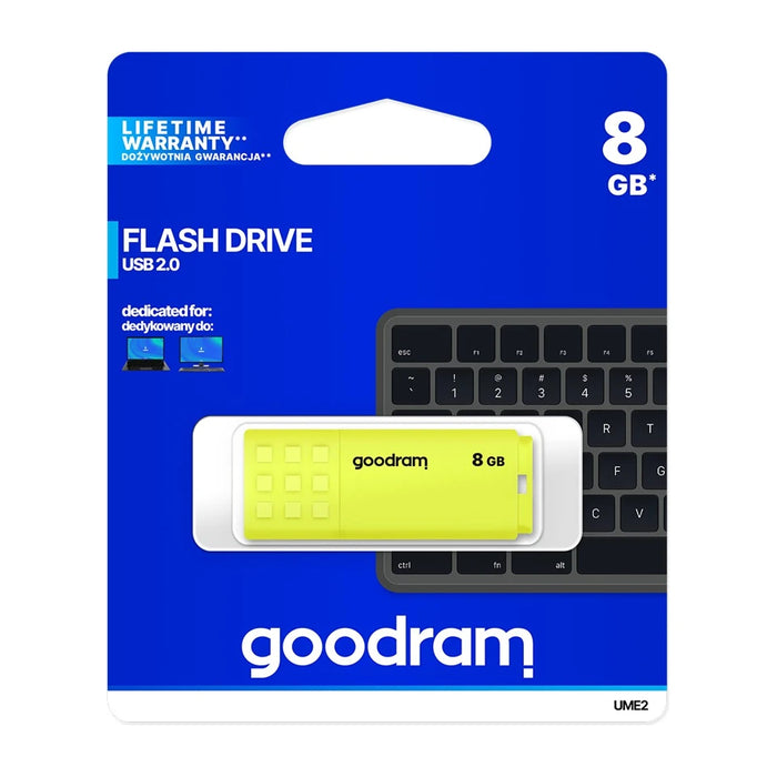 Chiavetta USB Goodram UME2 da 8 GB USB Tipo-A 2.0 Gialla