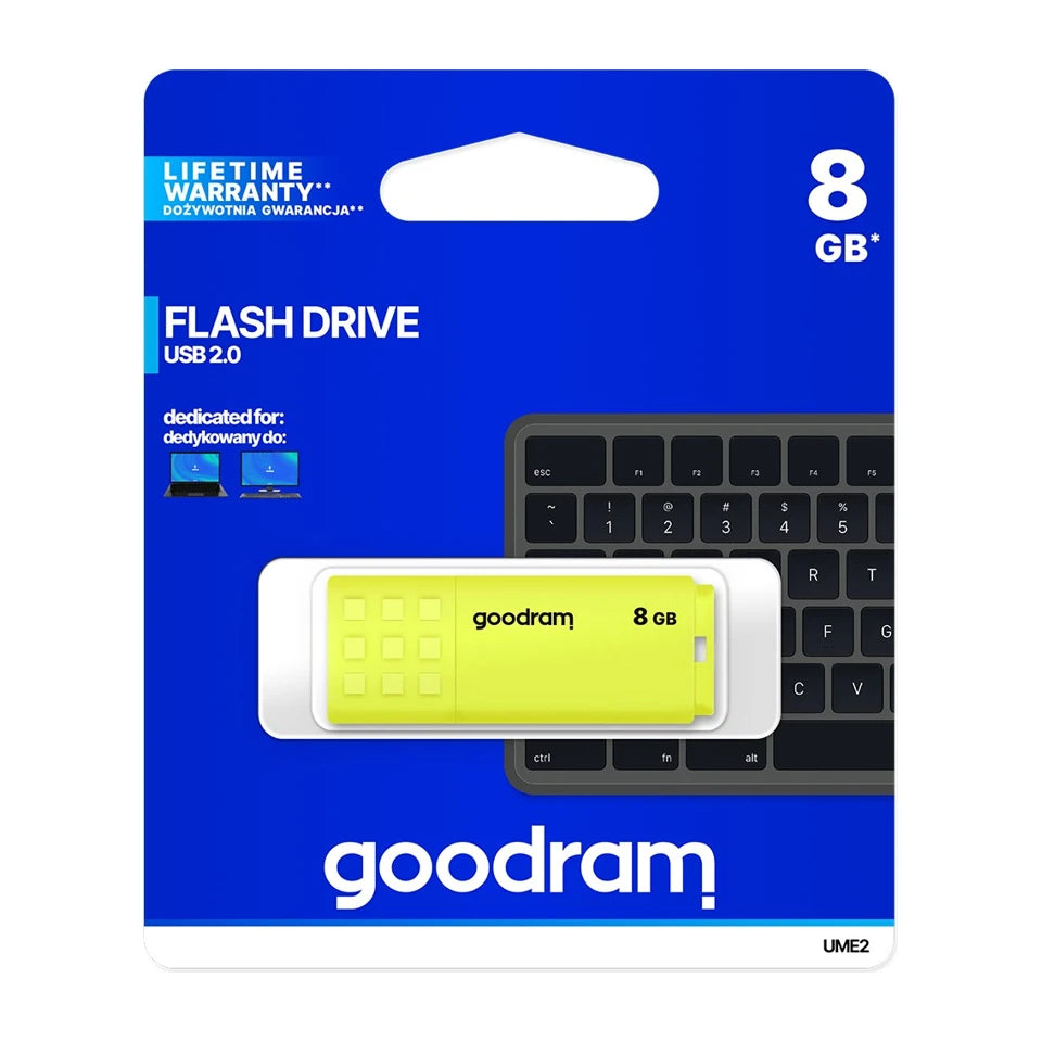 Chiavetta USB Goodram UME2 da 8 GB USB Tipo-A 2.0 Gialla