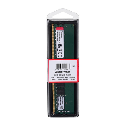 Modulo di memoria Kingston Technology KVR32N22S8/16 da 16 GB 1 x 16 GB DDR4 3200 MHz