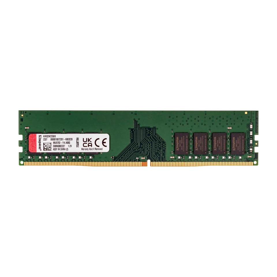 Kingston Technology ValueRAM KVR32N22S8/8 modulo di memoria da 8 GB 1 x 8 GB DDR4 3200 MHz
