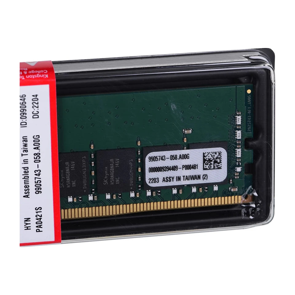 Modulo di memoria Kingston Technology KVR32N22S8/16 da 16 GB 1 x 16 GB DDR4 3200 MHz
