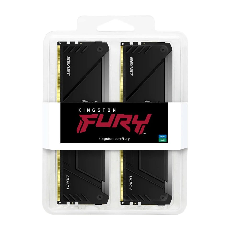 Kingston Technology FURY Beast 32GB 3200MT/s DDR4 CL16 DIMM (Kit di 2) 1Gx8 RGB