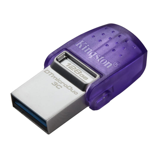 Kingston Technology DataTraveler microDuo 3C Chiavetta USB 64 GB USB Tipo-A / USB Tipo-C 3.2 Gen 1 (3.1 Gen 1) Viola, Acciaio inossidabile