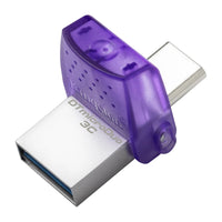Kingston Technology DataTraveler microDuo 3C Chiavetta USB 64 GB USB Tipo-A / USB Tipo-C 3.2 Gen 1 (3.1 Gen 1) Viola, Acciaio inossidabile
