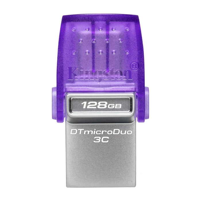 Kingston Technology DataTraveler microDuo 3C Chiavetta USB 64 GB USB Tipo-A / USB Tipo-C 3.2 Gen 1 (3.1 Gen 1) Viola, Acciaio inossidabile
