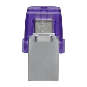 Kingston Technology DataTraveler microDuo 3C Chiavetta USB 64 GB USB Tipo-A / USB Tipo-C 3.2 Gen 1 (3.1 Gen 1) Viola, Acciaio inossidabile