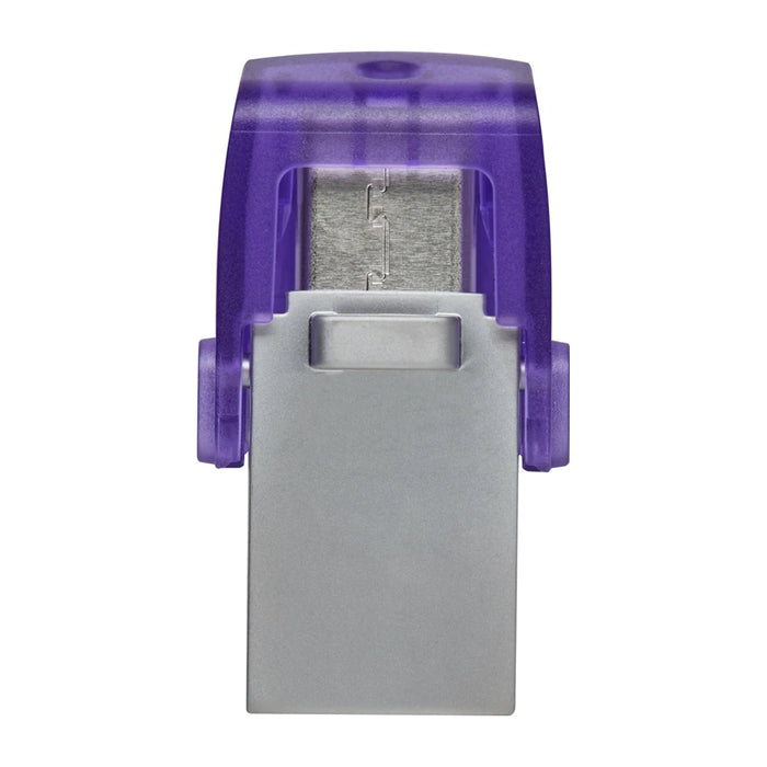 Kingston Technology DataTraveler microDuo 3C Chiavetta USB 64 GB USB Tipo-A / USB Tipo-C 3.2 Gen 1 (3.1 Gen 1) Viola, Acciaio inossidabile