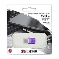 Kingston Technology DataTraveler microDuo 3C Chiavetta USB 64 GB USB Tipo-A / USB Tipo-C 3.2 Gen 1 (3.1 Gen 1) Viola, Acciaio inossidabile