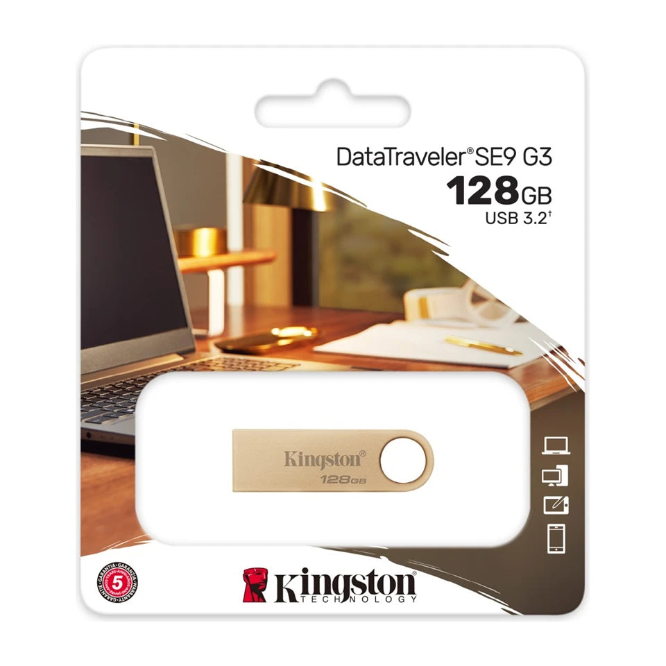 Kingston Technology DataTraveler 128GB 220MB/s Metal USB 3.2 Gen 1 SE9 G3