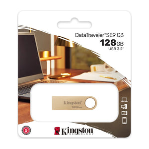 Kingston Technology DataTraveler 128GB 220MB/s Metal USB 3.2 Gen 1 SE9 G3