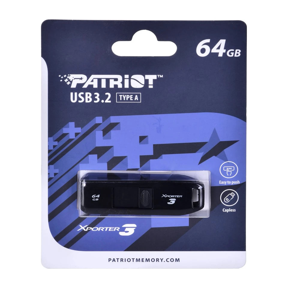 Chiavetta USB PARTIOT FLASHDRIVE Xporter 3 da 64GB Tipo A USB 3.2